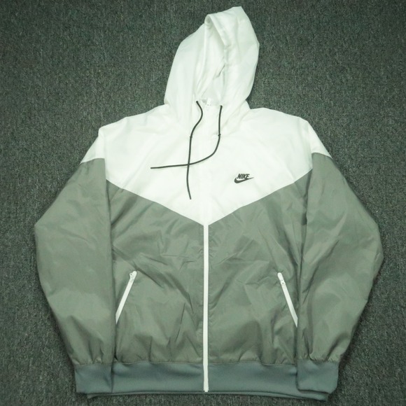 Nike Other - Nike Jacket Men XL Smoke Grey White Windrunner Windbreaker Sportswear Hooded